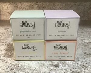 The Natural Deodorant Co, Clean Deodorant Balm Grapefruit & Mint 55g (3 New)